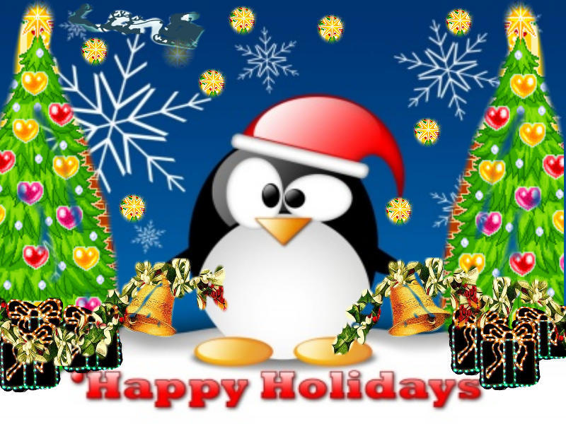 Penguin holiday greeting