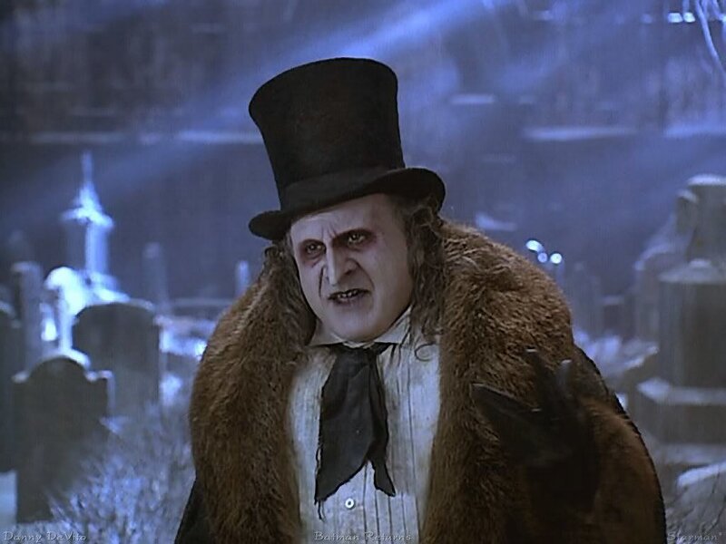Penguin in a graveyard