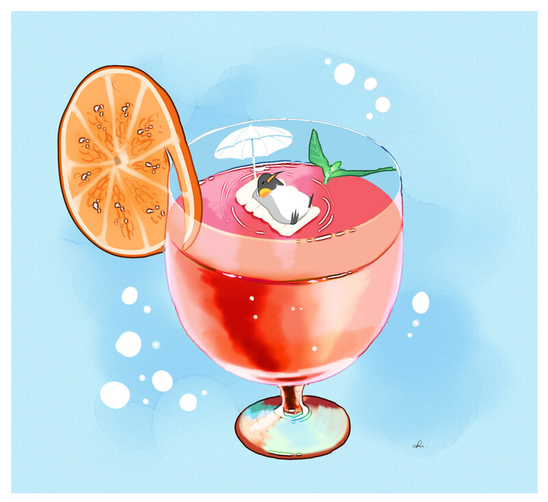 Penguin in Cocktail