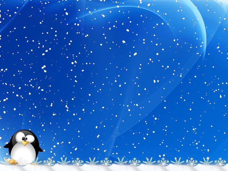 penguin in snowy scene