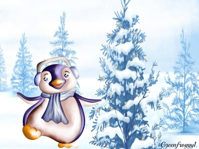 Penguin in Winter