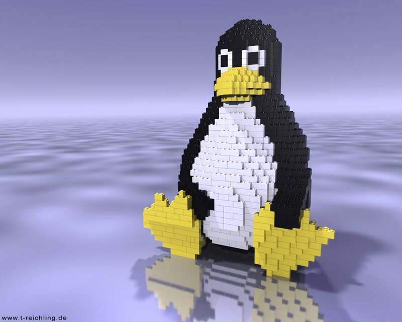Penguin Made of Blocks
