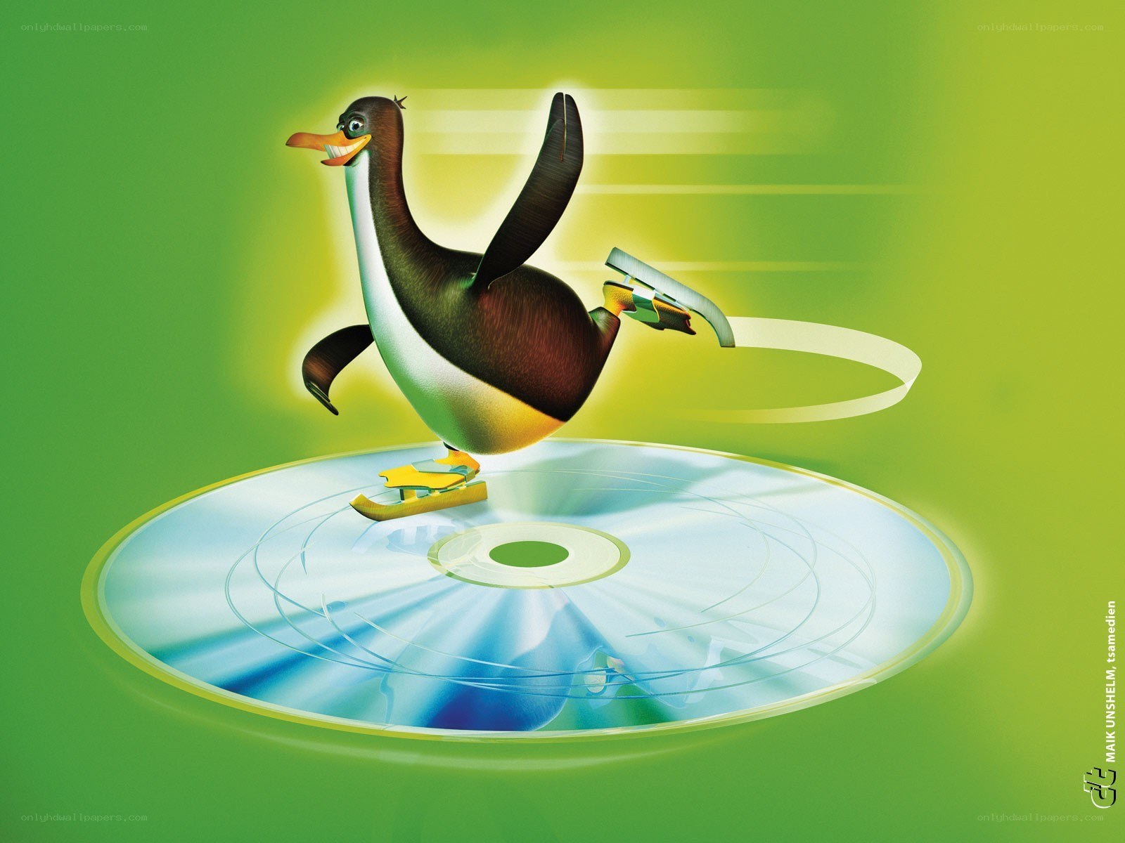 Penguin on a CD