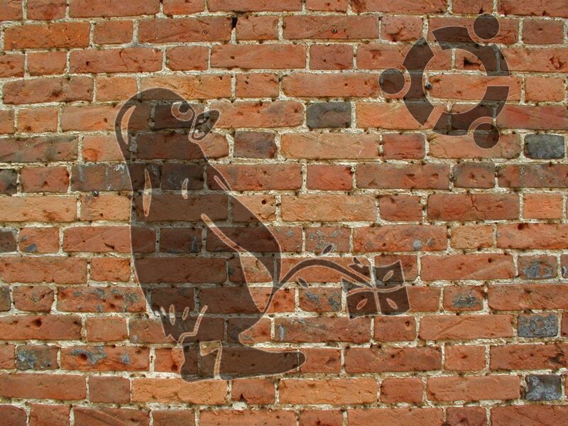 Penguin on Brick Wall