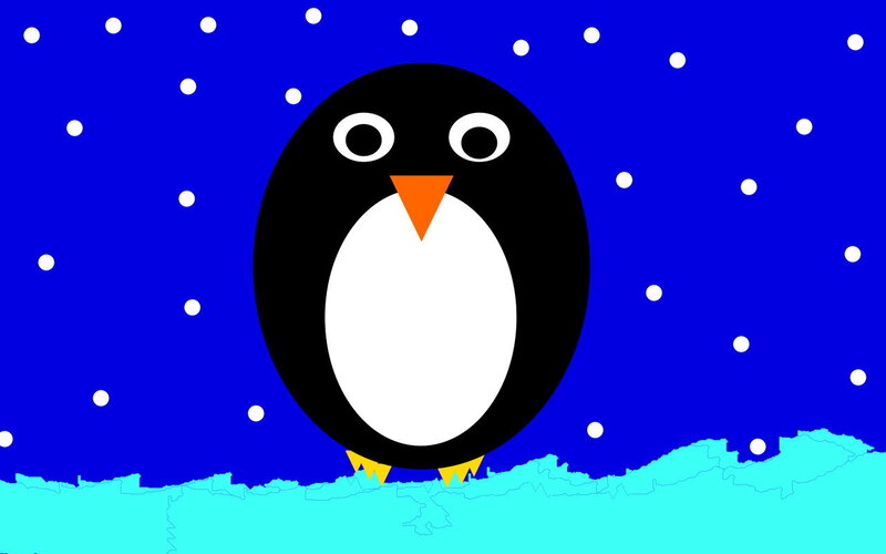 Penguin on Ice — Blue