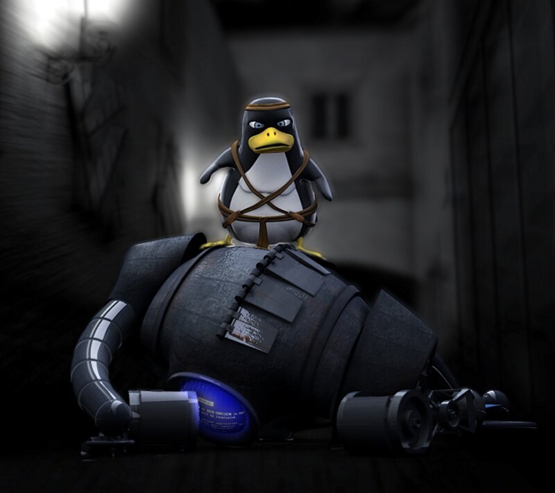 Penguin on Robot