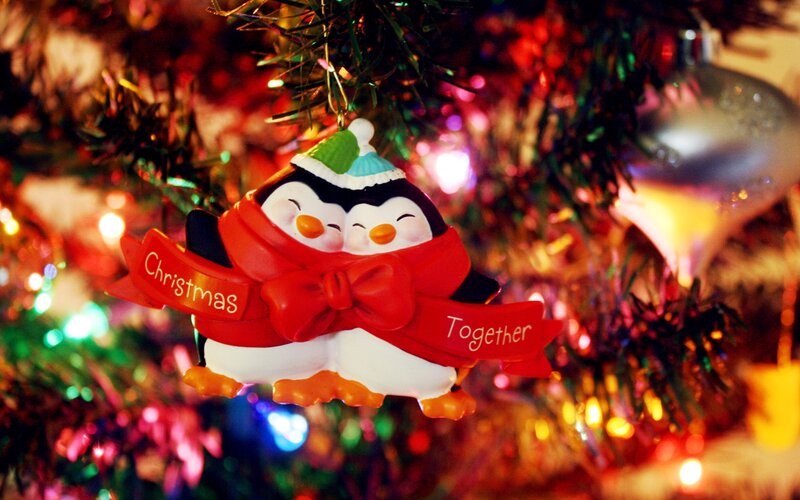 Penguin Ornament — Red