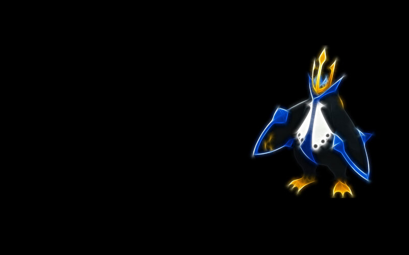 Penguin Pokémon with glowing outline