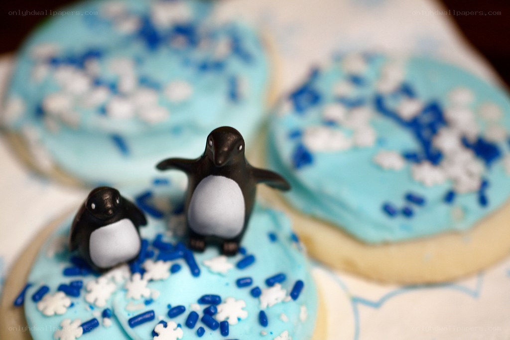 Penguin-themed cookies