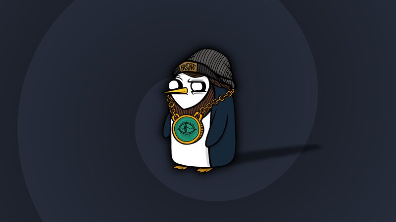 Penguin with Chain and Hat