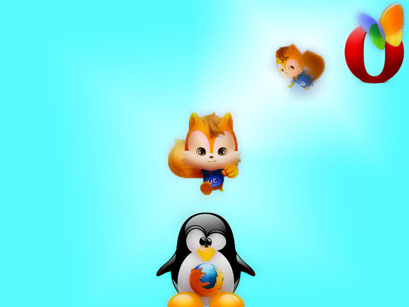 Penguin with Fox Characters
