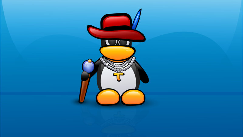 penguin with hat and cane