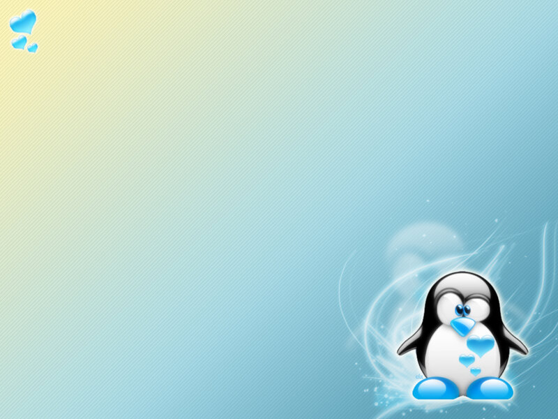 Penguin with Hearts