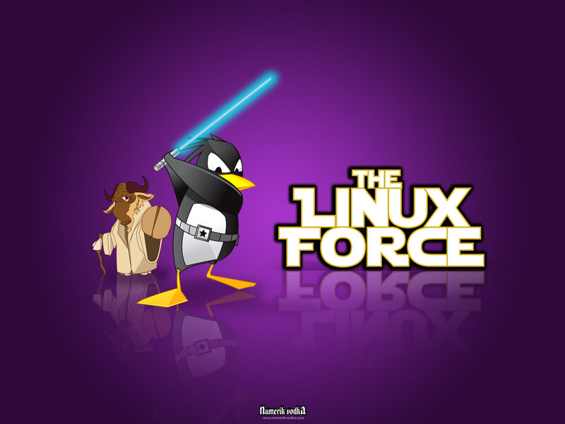 Penguin with Lightsaber — Purple
