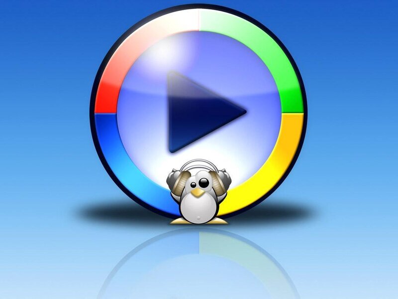 Penguin with music player icon