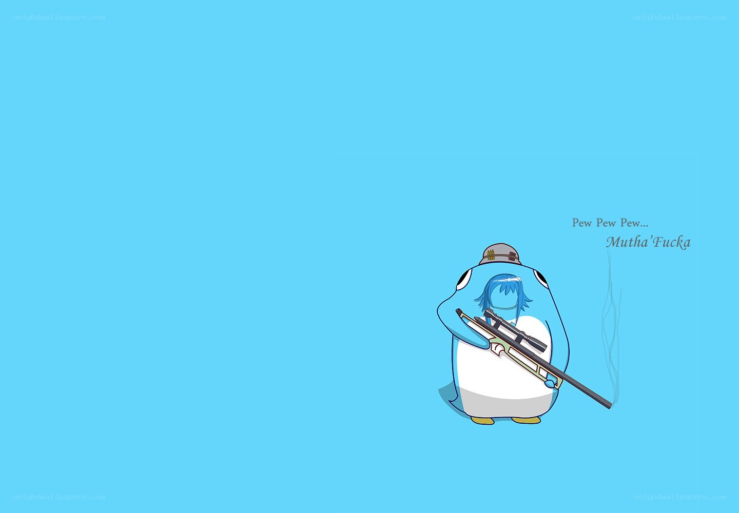 penguin with sniper rifle