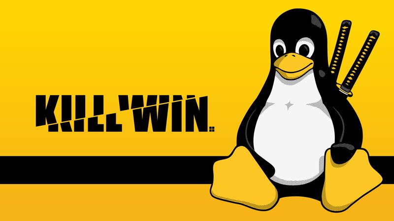 Penguin with Swords — Yellow