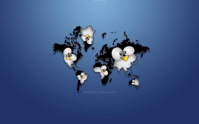 Penguin world map wallpaper