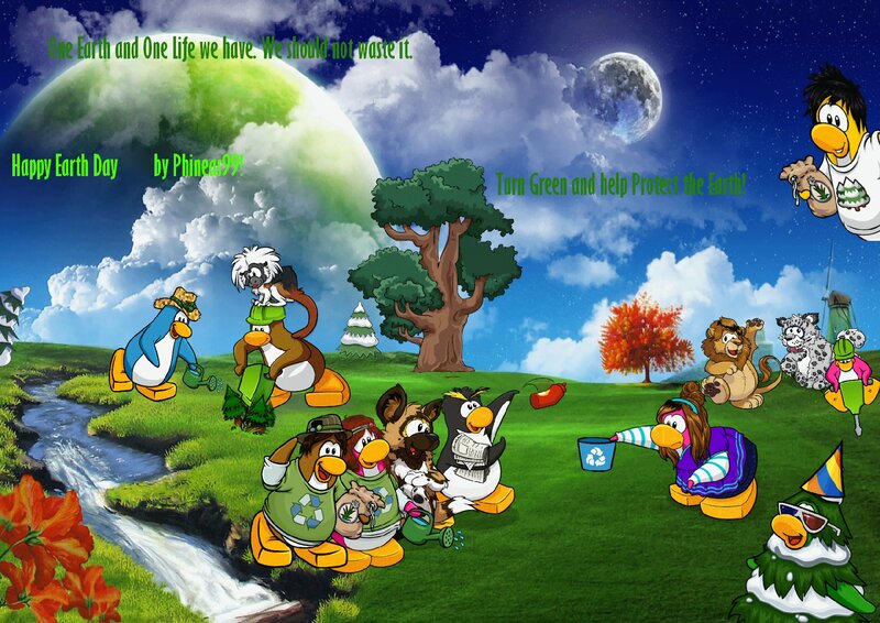 Penguins and Animals in Field