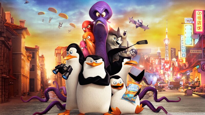 Penguins and Octopus — Purple