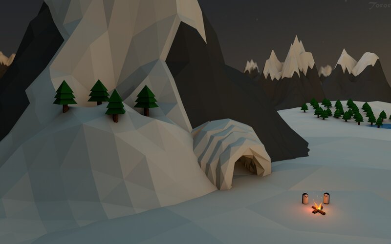 Penguins by Campfire