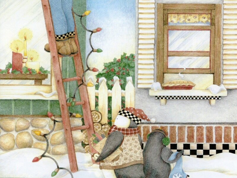 Penguins Decorating House