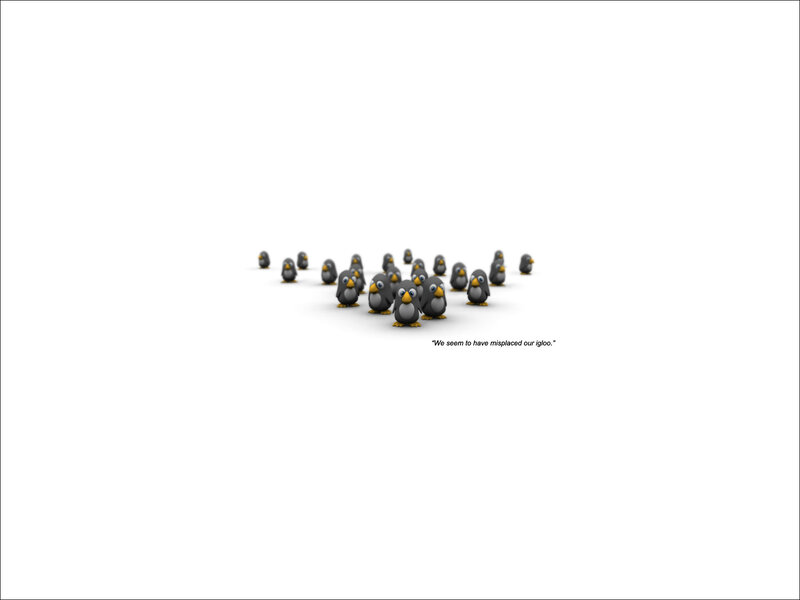 Penguins in a circle