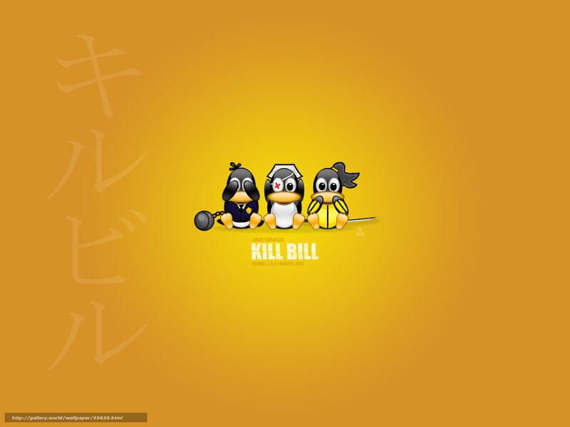 Penguins in Kill Bill style