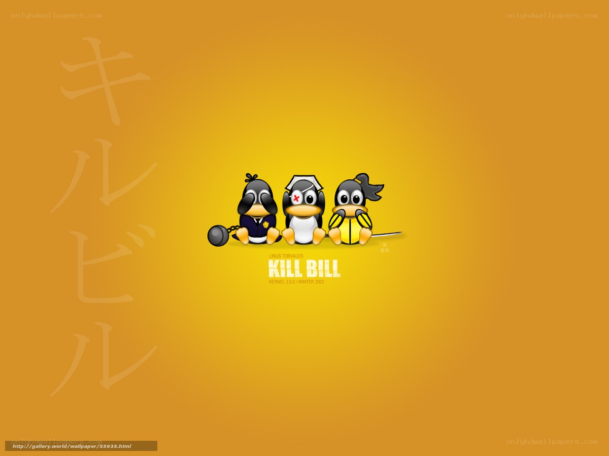 Penguins in Kill Bill style