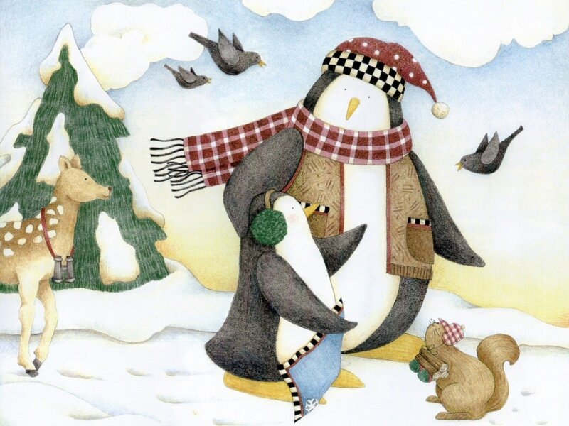 Penguins in Winter