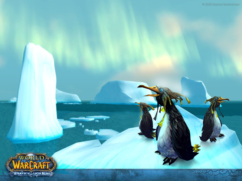 Penguins on an iceberg
