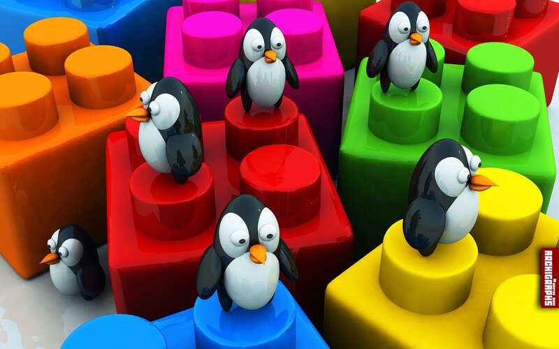 Penguins on Blocks