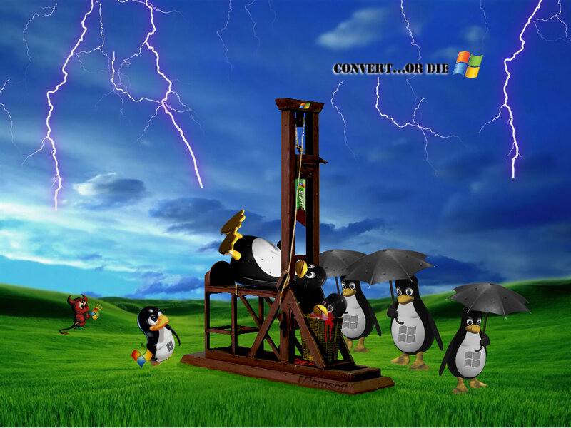 Penguins on Guillotine