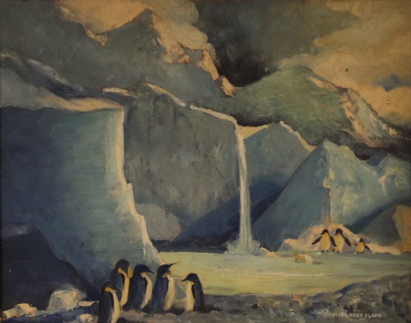 Penguins on Ice — Blue, Dramatic