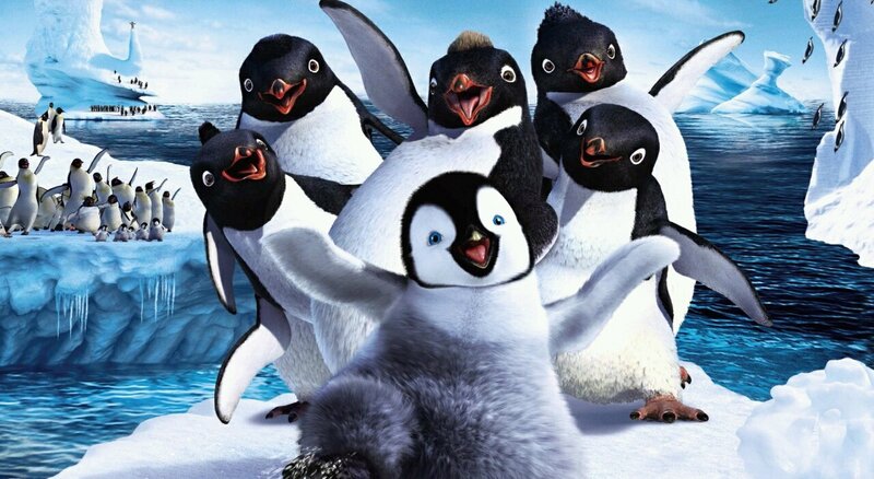 Penguins on Ice — Blue, Playful, Winter