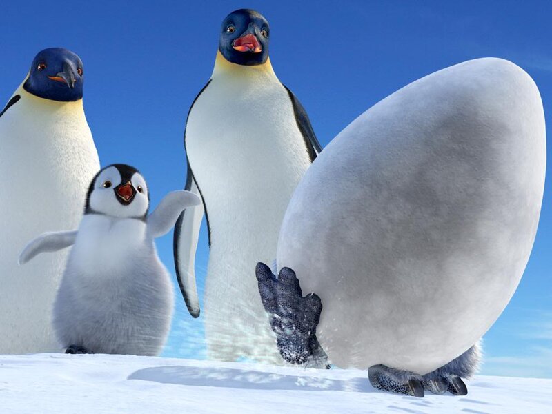 Penguins on Ice — White, Bright, Playful