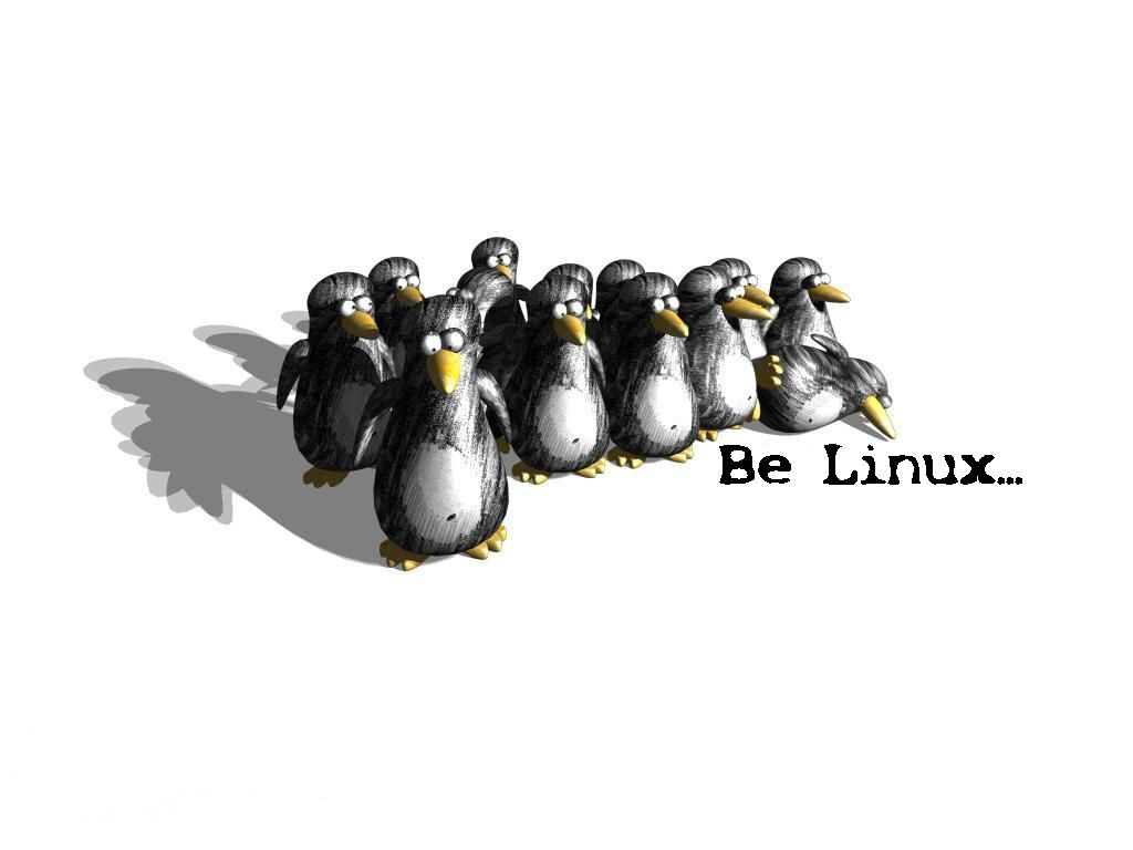 Penguins promoting Linux