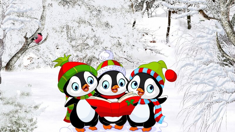 Penguins Singing in Snow