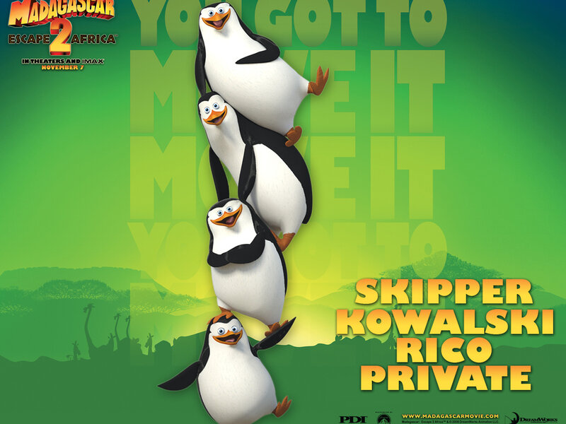 Penguins Stacked Vertically
