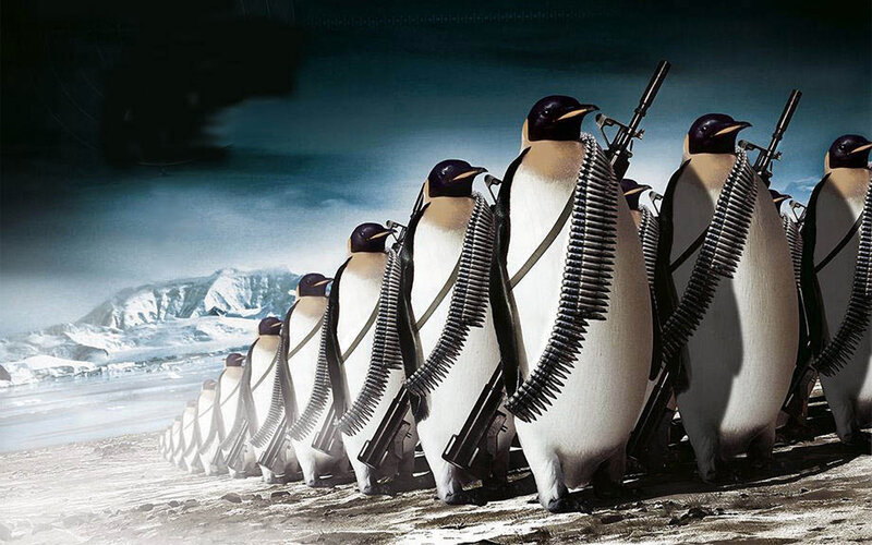 Penguins with Weapons — Black