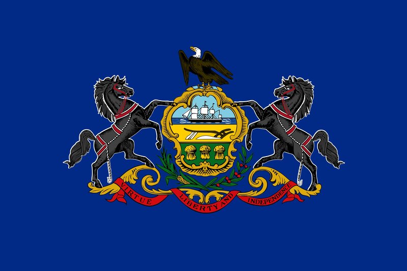 Pennsylvania State Flag — Blue, Formal