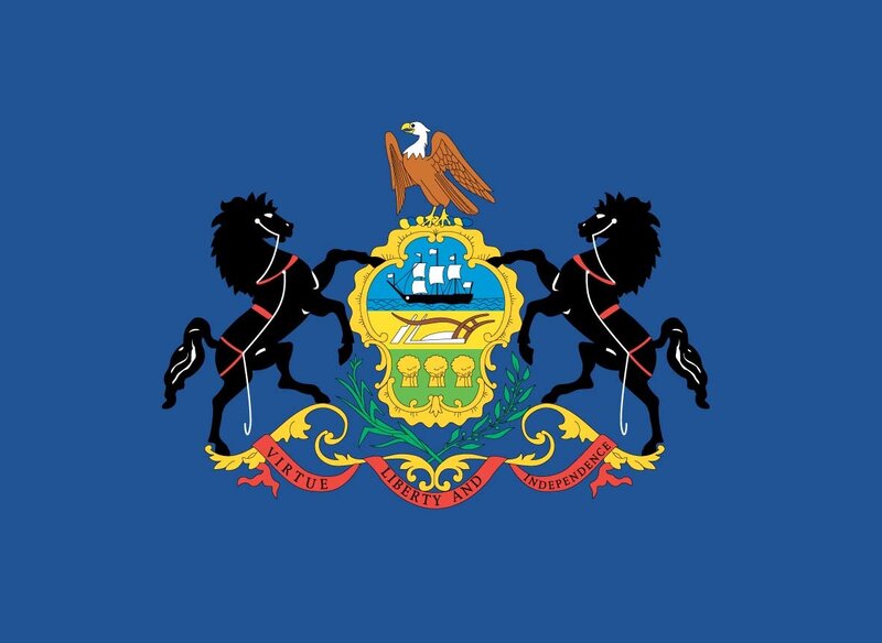 Pennsylvania State Flag — Blue