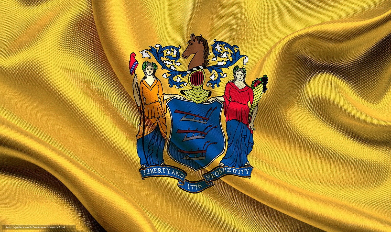 Pennsylvania state flag on silk