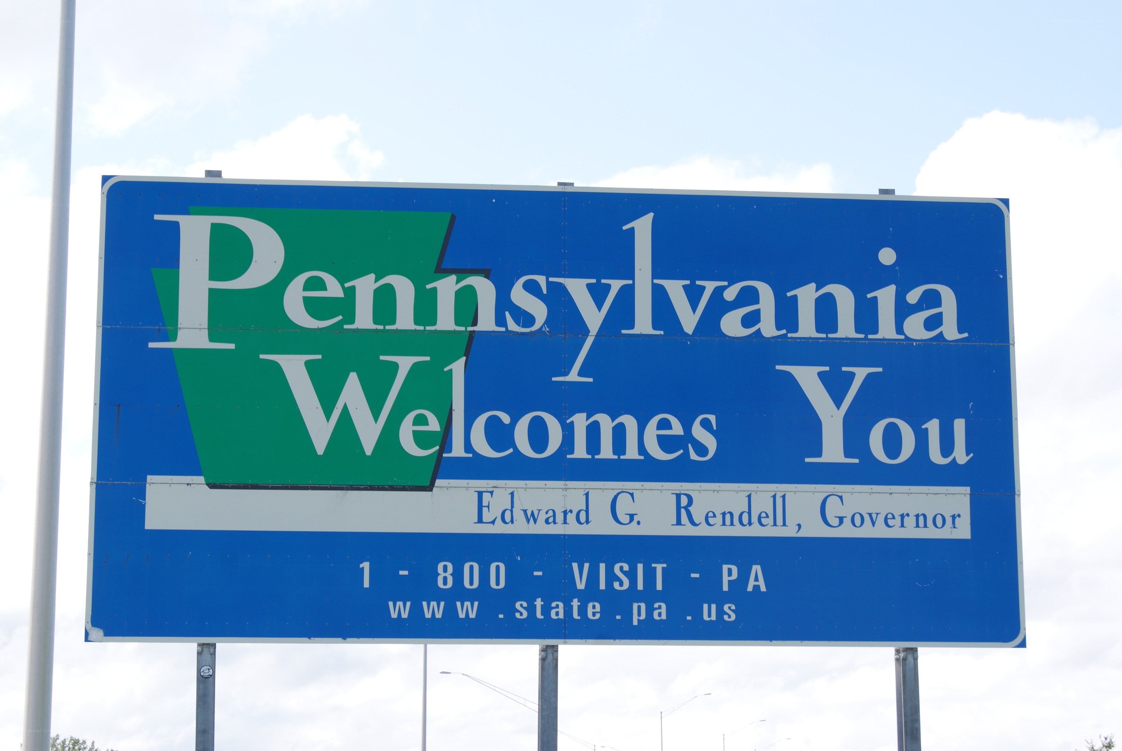 Pennsylvania welcome sign