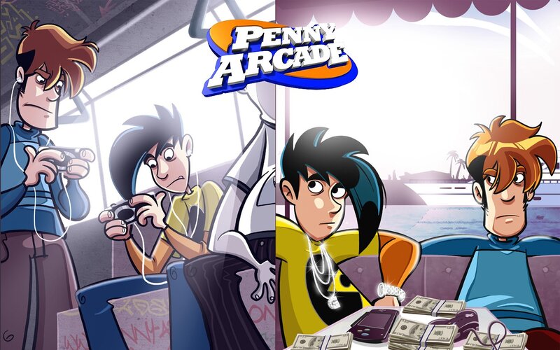 Penny Arcade characters in arcade