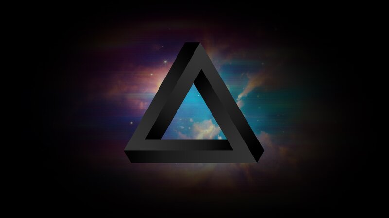 Penrose Triangle — Black, Cosmic