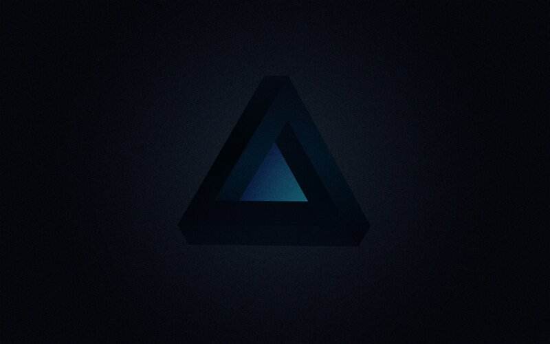 Penrose Triangle — Black