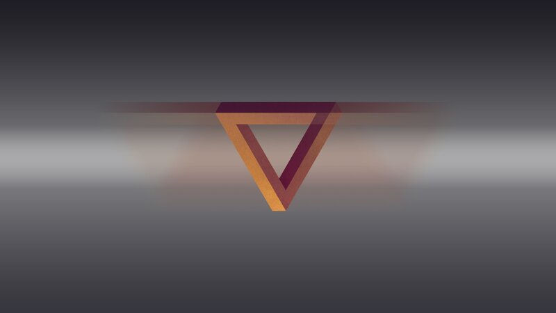 Penrose triangle illusion