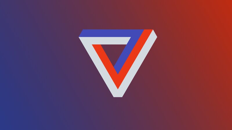 Penrose triangle optical illusion