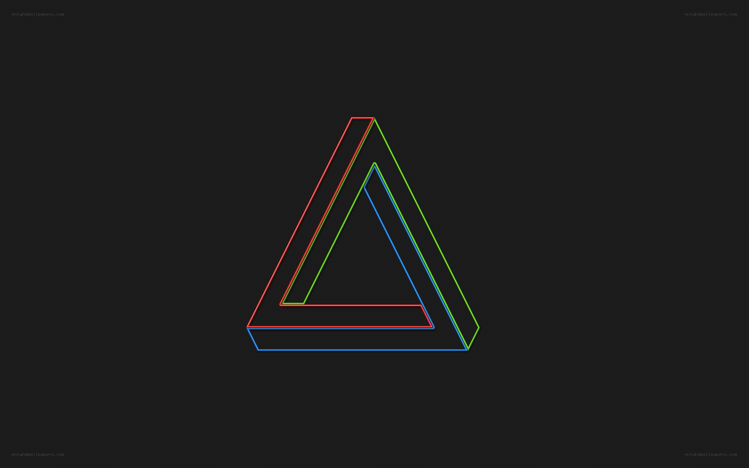 Penrose triangle optical illusion